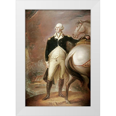 George Washington White Modern Wood Framed Art Print by Unknown