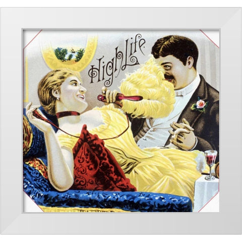 High Life White Modern Wood Framed Art Print by Unknown