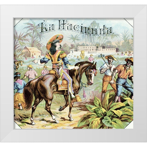 La Hacienda White Modern Wood Framed Art Print by Unknown
