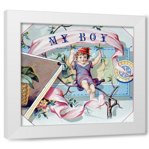 My Boy White Modern Wood Framed Art Print by Unknown