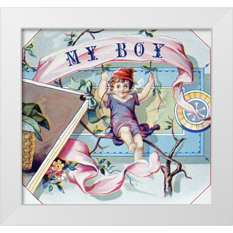 My Boy White Modern Wood Framed Art Print by Unknown
