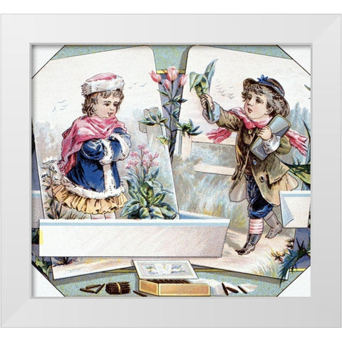O.L. Schwencke Lith. N.Y. White Modern Wood Framed Art Print by Unknown