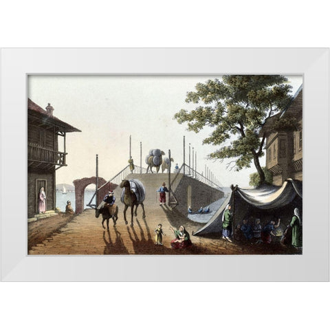 Ponte Piccolo From Interesting Views In Turkey White Modern Wood Framed Art Print by Unknown