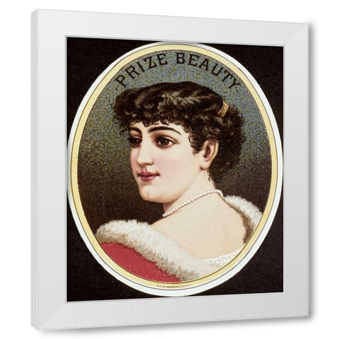 Prize Beauty White Modern Wood Framed Art Print by Unknown