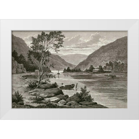 Ramapo River White Modern Wood Framed Art Print by Unknown