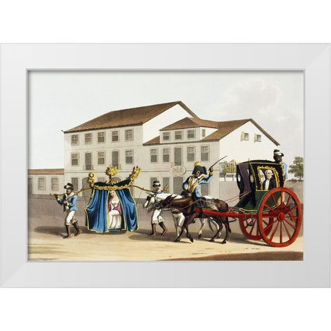 The Chege and Cadeira White Modern Wood Framed Art Print by Unknown