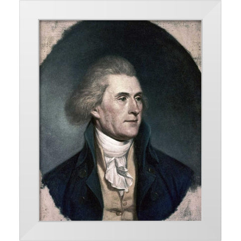 Thomas Jefferson White Modern Wood Framed Art Print by Unknown