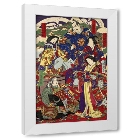 Tokugawa Ieyasu and Tokugawa Hidetada White Modern Wood Framed Art Print by Unknown