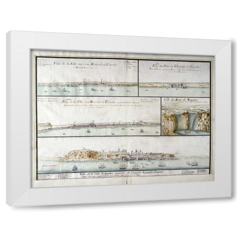 View of The City of Three Rivers In Canada White Modern Wood Framed Art Print by Unknown