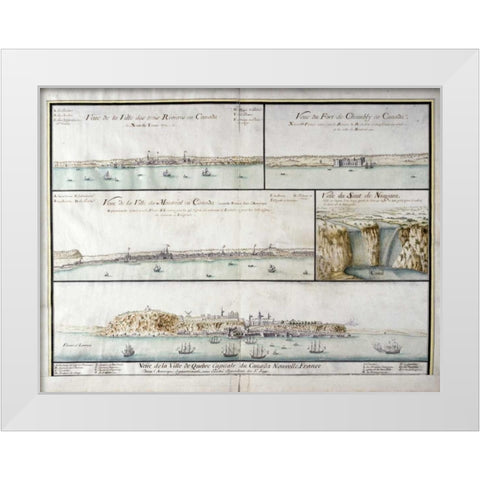 View of The City of Three Rivers In Canada White Modern Wood Framed Art Print by Unknown