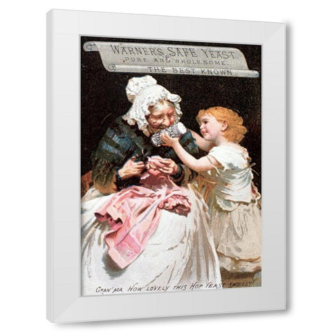 Warners Safe Yeast-Pure and Wholesome White Modern Wood Framed Art Print by Unknown