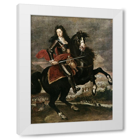 William III of England White Modern Wood Framed Art Print by Unknown