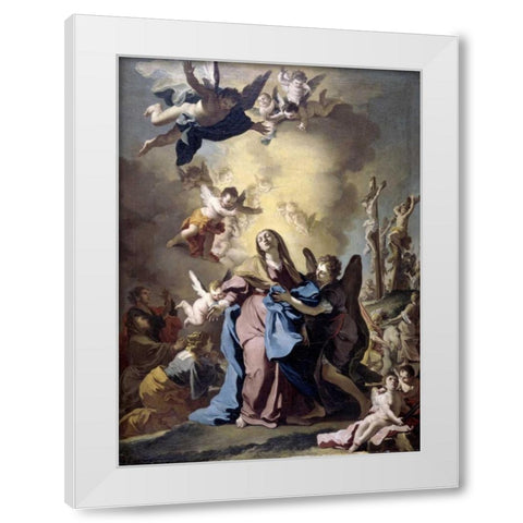 The Virgin Swooning on Calvary White Modern Wood Framed Art Print by Vaccaro, Domenico Antonio