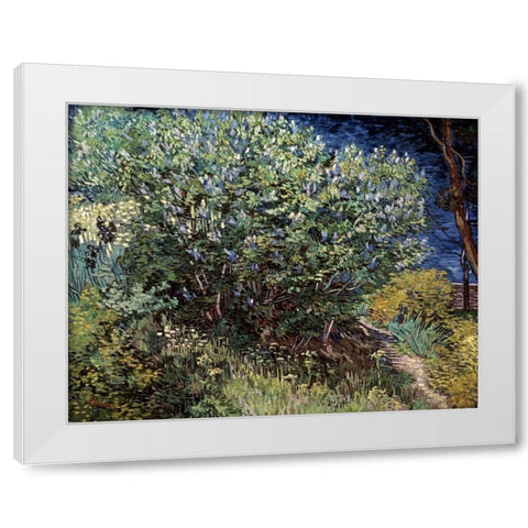 Lilacs White Modern Wood Framed Art Print by Van Gogh, Vincent