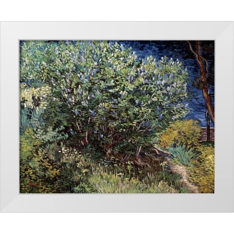 Lilacs White Modern Wood Framed Art Print by Van Gogh, Vincent