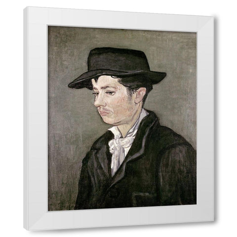 Portrait of Armand Roulin White Modern Wood Framed Art Print by Van Gogh, Vincent