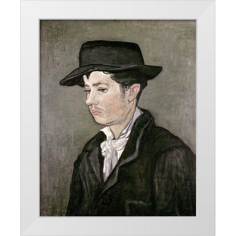 Portrait of Armand Roulin White Modern Wood Framed Art Print by Van Gogh, Vincent