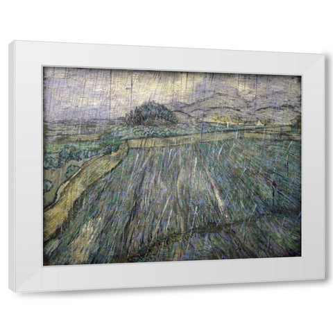 The Storm White Modern Wood Framed Art Print by Van Gogh, Vincent