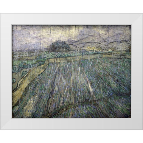 The Storm White Modern Wood Framed Art Print by Van Gogh, Vincent