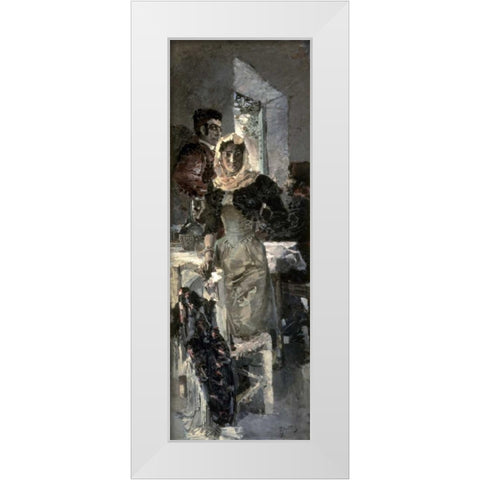 Spain White Modern Wood Framed Art Print by Vrubel, Mihail Aleksandrovic
