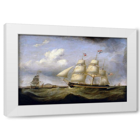 Hark Away White Modern Wood Framed Art Print by Walters, Samuel