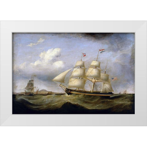 Hark Away White Modern Wood Framed Art Print by Walters, Samuel