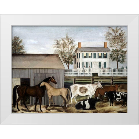 Barnyard White Modern Wood Framed Art Print by Zeliff, A.E.