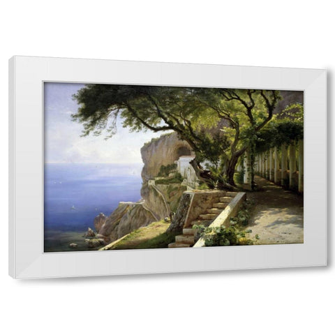Amalfi White Modern Wood Framed Art Print by Aagaard, Carl Frederic