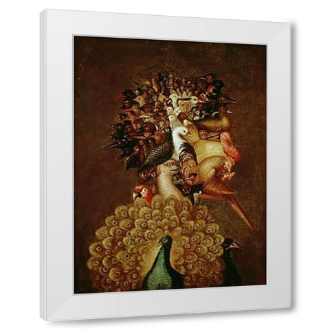 The Air White Modern Wood Framed Art Print by Arcimboldo, Giuseppe