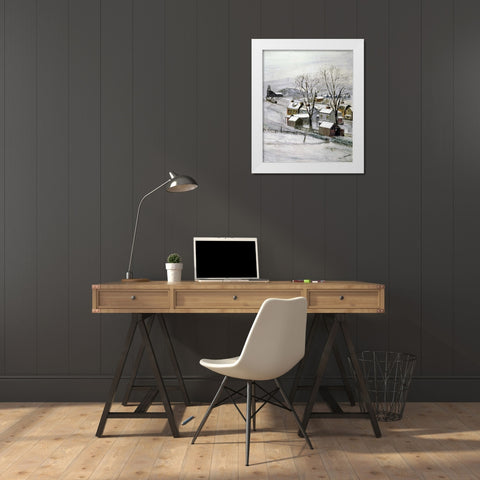 Coal Town White Modern Wood Framed Art Print by Armour, Thomas J.