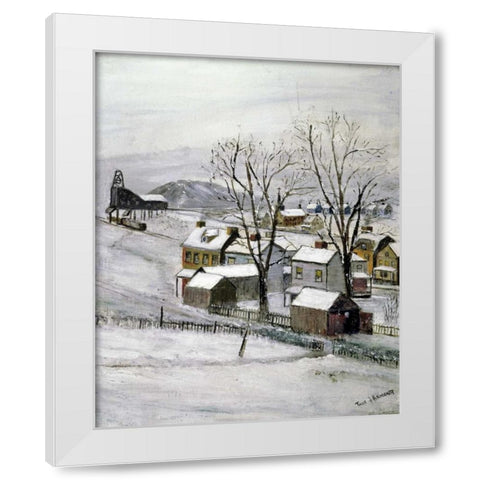 Coal Town White Modern Wood Framed Art Print by Armour, Thomas J.