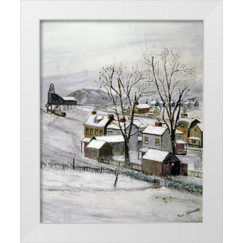 Coal Town White Modern Wood Framed Art Print by Armour, Thomas J.