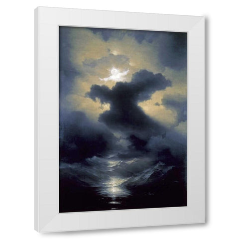 Chaos - the Creation White Modern Wood Framed Art Print by Aywasovski, I.