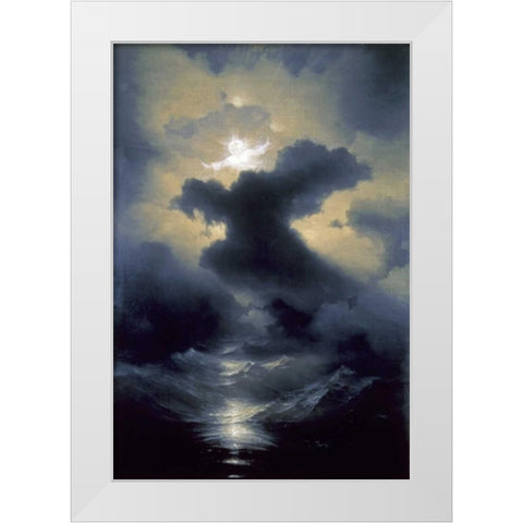 Chaos - the Creation White Modern Wood Framed Art Print by Aywasovski, I.