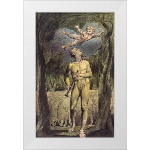 Songs of Innocence and of Experience White Modern Wood Framed Art Print by Blake, William