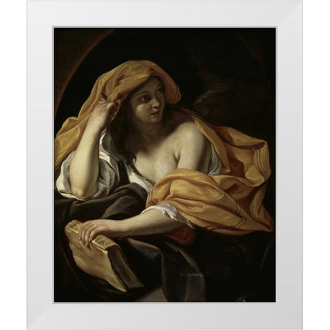 Allegory of Philosophy White Modern Wood Framed Art Print by Brandi, Giacinto