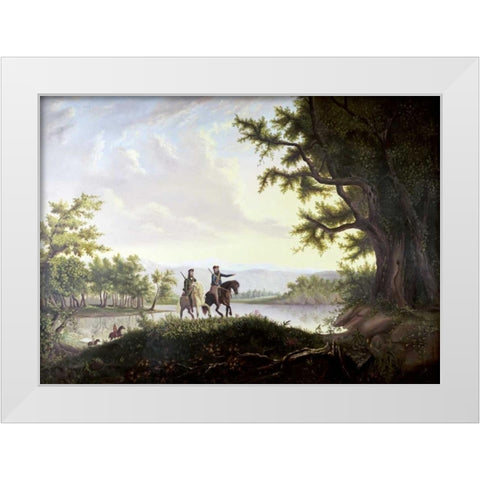 Lewis and Clark Expedition White Modern Wood Framed Art Print by Burnham, Thomas Mickell