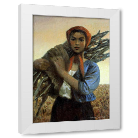 Late Afternoon - Atardecer White Modern Wood Framed Art Print by Castro, Enrique
