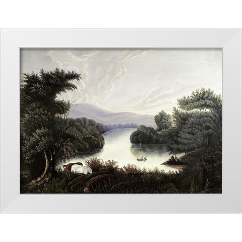 Summer Lake White Modern Wood Framed Art Print by Chambers, Thomas