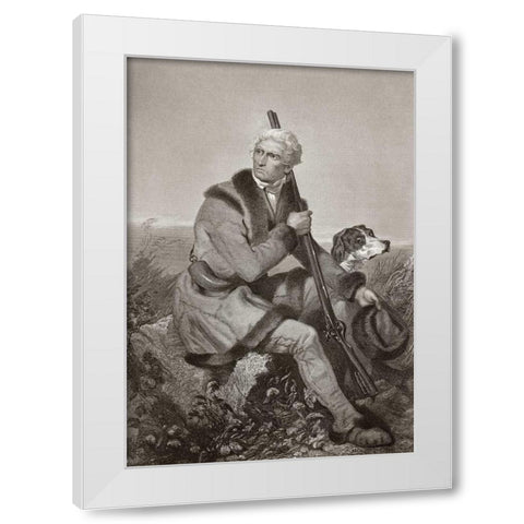 Daniel Boone, American Frontiersman White Modern Wood Framed Art Print by Chappell, Alonzo