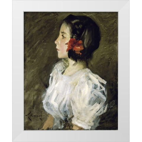 Dorothy White Modern Wood Framed Art Print by Chase, William Merritt