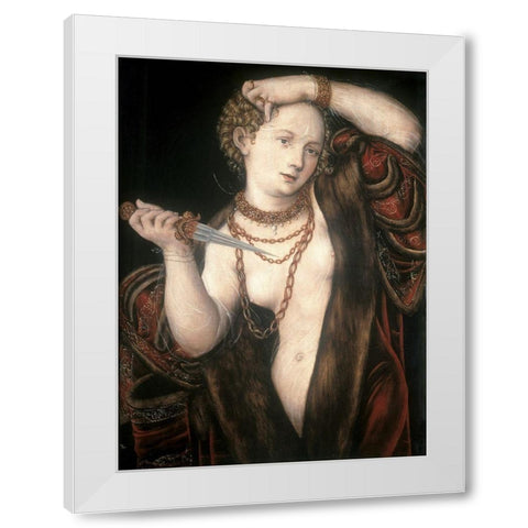 Lucretia White Modern Wood Framed Art Print by Cranach, Lucas