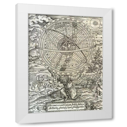 The Cosmographical Glasse White Modern Wood Framed Art Print by Cuningham, William