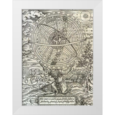 The Cosmographical Glasse White Modern Wood Framed Art Print by Cuningham, William