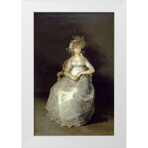 The Countess of Chichon White Modern Wood Framed Art Print by Goya, Francisco De