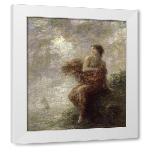 Ariadne White Modern Wood Framed Art Print by Fantin-Latour, Henri
