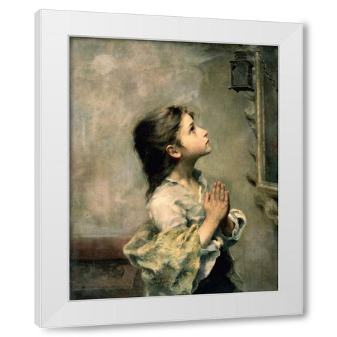 Girl White Modern Wood Framed Art Print by Ferruzzi, Roberto