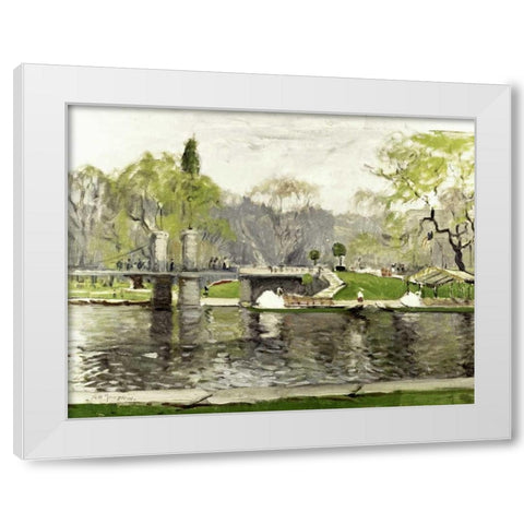 Boston Commons White Modern Wood Framed Art Print by Goodwin, Arthur Clifton