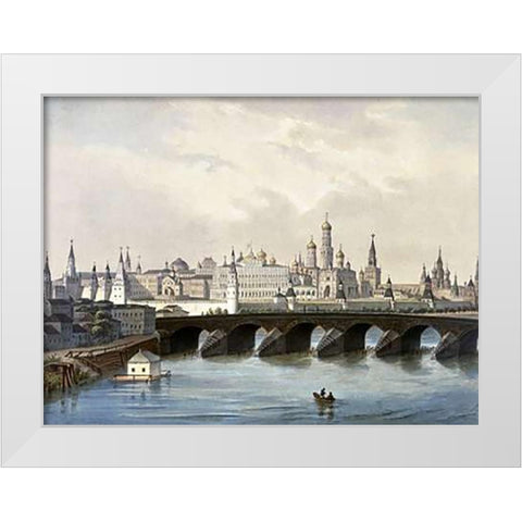 Kremlin (From Moscow and the Suburbs) White Modern Wood Framed Art Print by Indeytzev, Dmitry Sergeevich