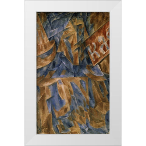 Lady in a Cafe White Modern Wood Framed Art Print by Le Dantyu, M.
